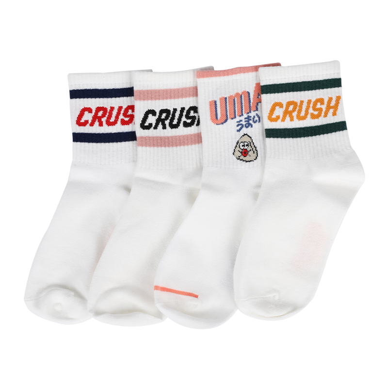 Vớ quý sọc cổ điển unisex với thiết kế chữ cái