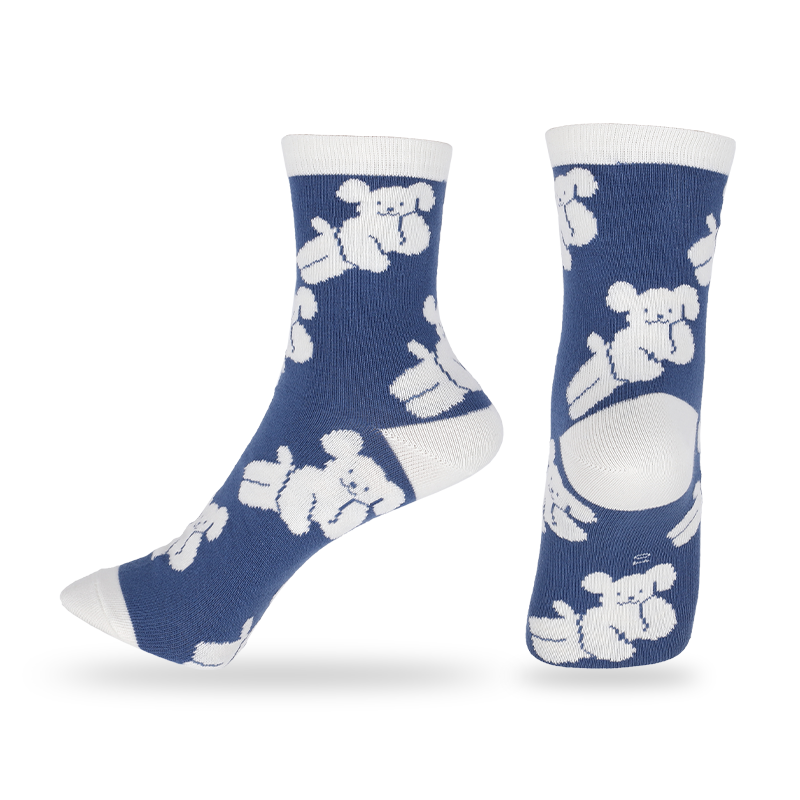 Nam Thời Trang Cotton Phong Phú Họa Tiết Đầm Giản Dị Vô Hình Liền Mạch Toesocks