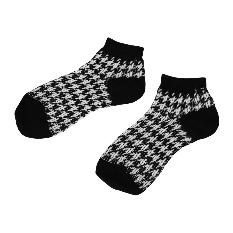 Vớ giày thể thao jacquard hai xi-lanh cổ điển mềm mại đến mắt cá chân cho nữ