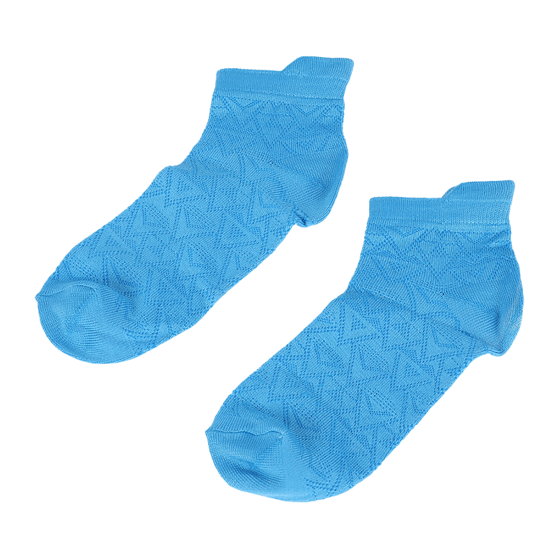 Vớ giày sneaker cổ thấp bằng sợi nhỏ nylon argyle có hoa văn siêu mềm dành cho nữ