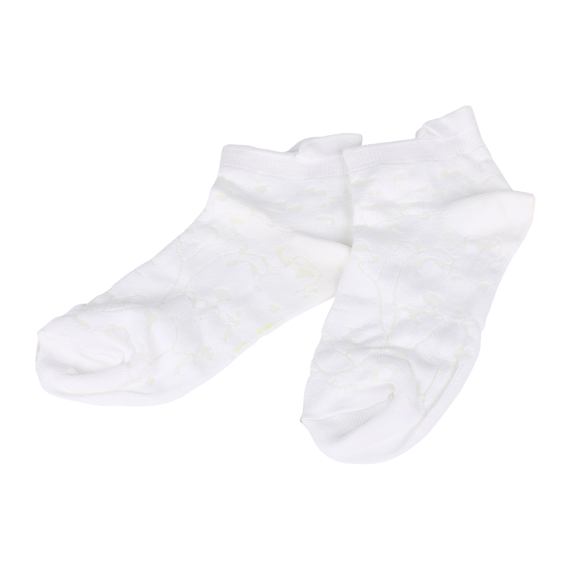 Vớ nylon sợi nhỏ siêu mềm họa tiết hoa cổ thấp đến mắt cá chân giày sneaker