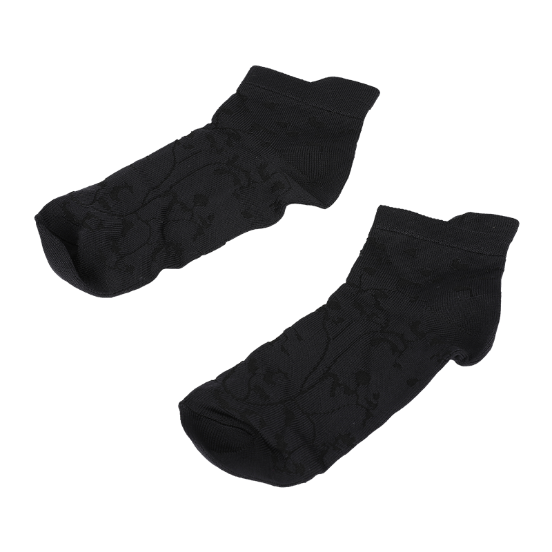 Vớ nylon sợi nhỏ siêu mềm họa tiết hoa cổ thấp đến mắt cá chân giày sneaker