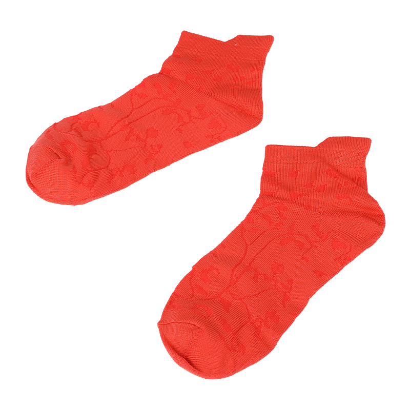 Vớ nylon sợi nhỏ siêu mềm họa tiết hoa cổ thấp đến mắt cá chân giày sneaker