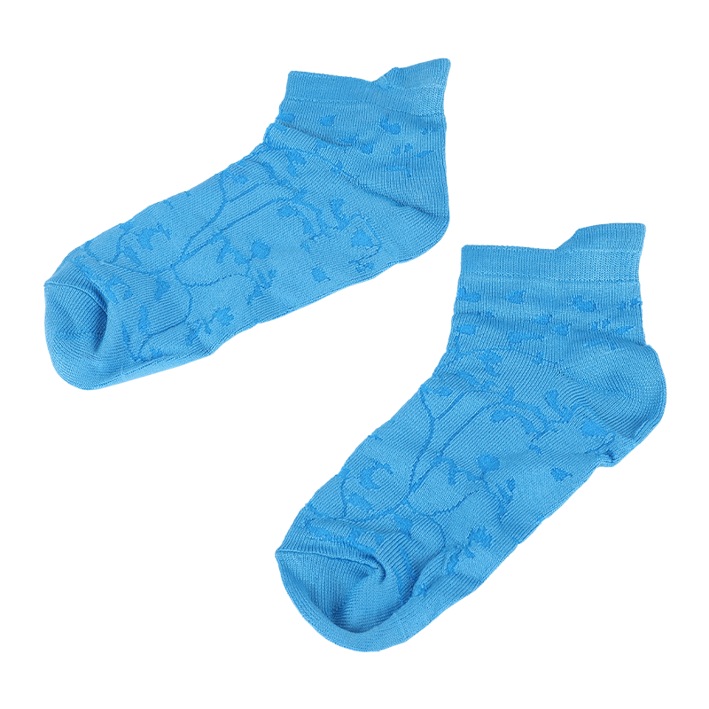 Vớ nylon sợi nhỏ siêu mềm họa tiết hoa cổ thấp đến mắt cá chân giày sneaker