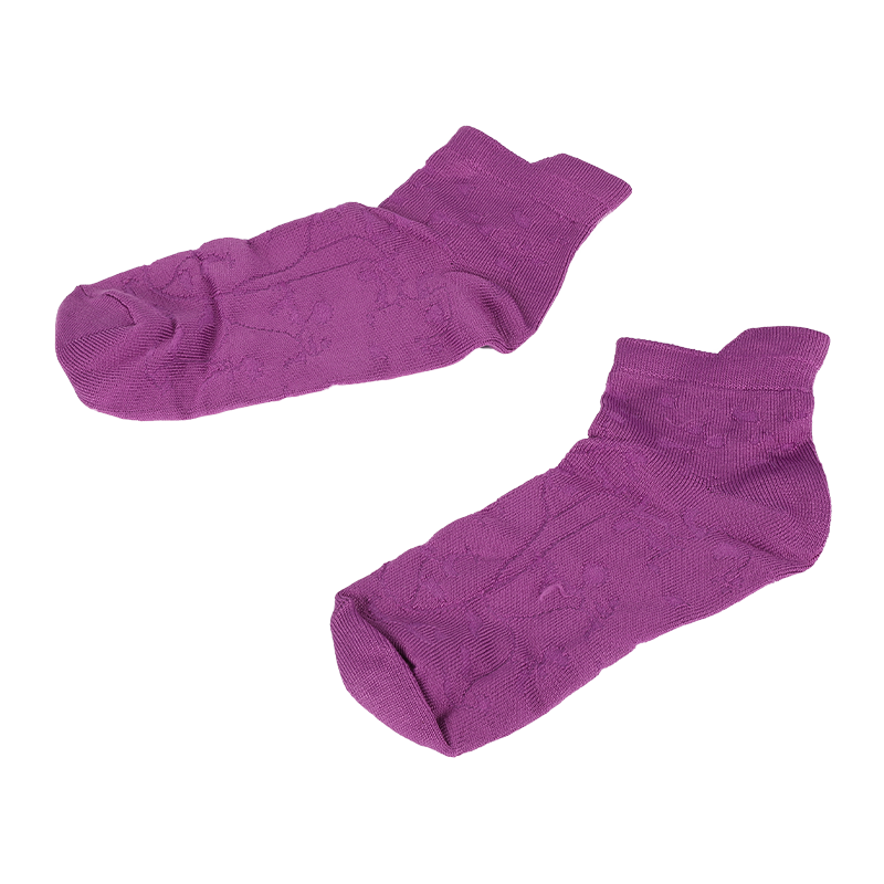 Vớ nylon sợi nhỏ siêu mềm họa tiết hoa cổ thấp đến mắt cá chân giày sneaker