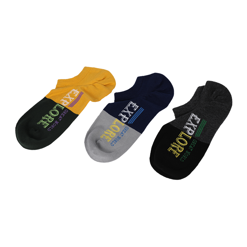 Logo tùy chỉnh chấp nhận nam cao cấp cổ điển gót chữ U khâu không lộ giày sneaker vô hình vớ liền mạch