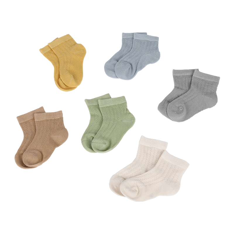 Tất cotton mỏng thoáng khí cho bé 3-10 tuổi 4 size