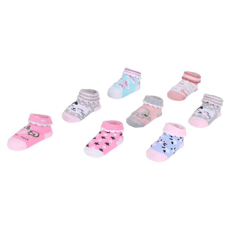 96N 0-24M Unisex Vớ Em Bé Sơ Sinh Vớ Trẻ Tập Đi Boot Hộp Nhựa PVC Bộ Quà Tặng Vớ Em Bé dành Cho Thị Trường Bắc Mỹ
